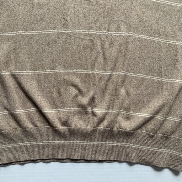 Share Banana Republic VNeck Striped Sweater Mens Size XL Silk Cotton Cashmere Ne - Picture 2 of 10